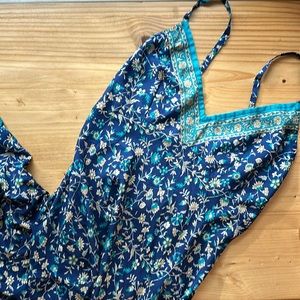 Navy floral maxi dress from south of France market in size small